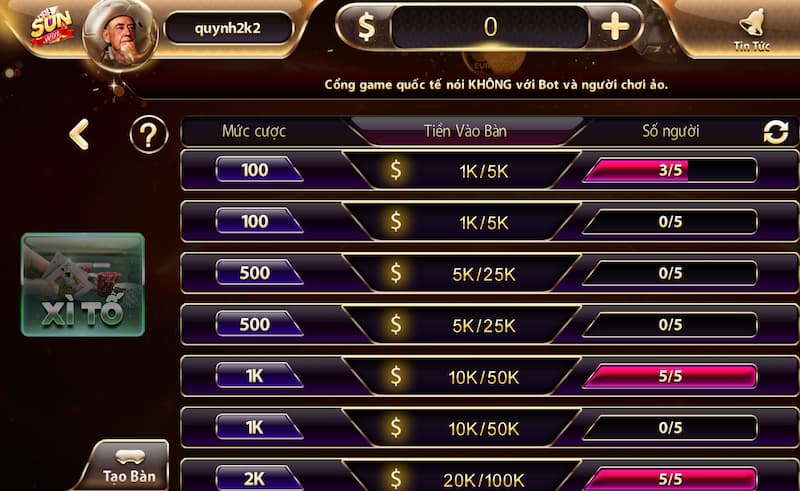 Xì Tố Sunwin: Kinh nghiệm để chiến thắng dễ dàng trò chơi 3 Hướng dẫn anh em tham gia chơi Xì tố